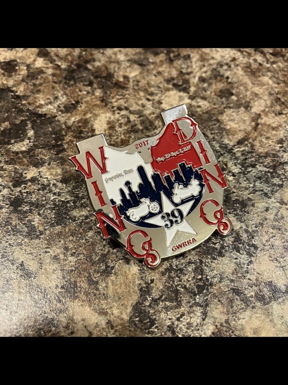 Wing Ding GWRRA Lapel Pin 2017